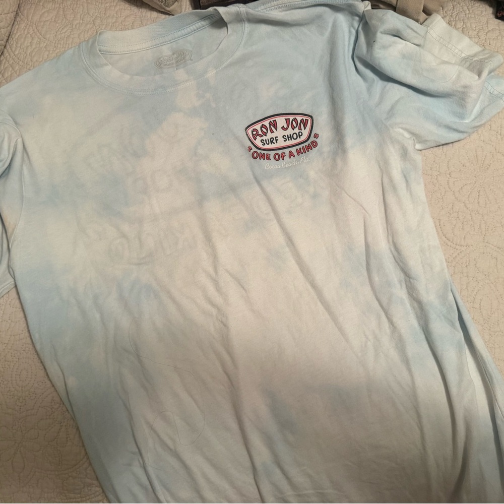 Ron Jon Light Blue Tie-Dye Short Sleeve Surf Tee